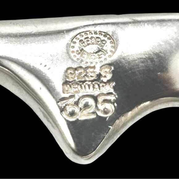 Georg Jensen Sterling Silver “Amoeba”Modernist Brooch by Henning Koppel - Picture 4 of 6